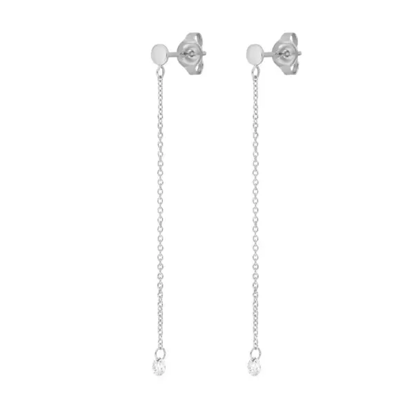 Leaf Jewelry Ohrringe Pure Kette, 18 K Weißgold Begrenzt auf 3 Tage