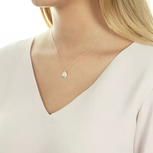 Leaf Jewelry Halskette Plate, 14 K Rosegold Black Friday Preise