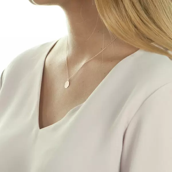 Leaf Jewelry Halskette Plate, 14 K Rosegold Black Friday Preise