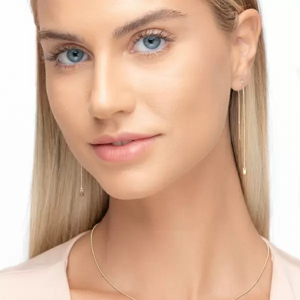 Leaf Jewelry Ohrringe "my first diamond", ball chain, 14 K Gelbgold Auslauf