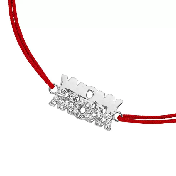 Leaf Jewelry Glücksarmband WOW MOM, 925 Sterlingsilber, Rot Rabatt
