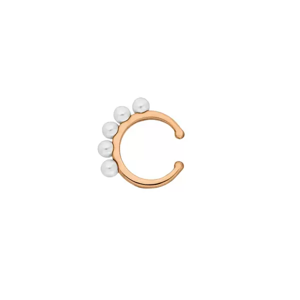 Leaf Jewelry Earcuff Little Pearls, 18 K Rosegold vergoldet Cyber Monday