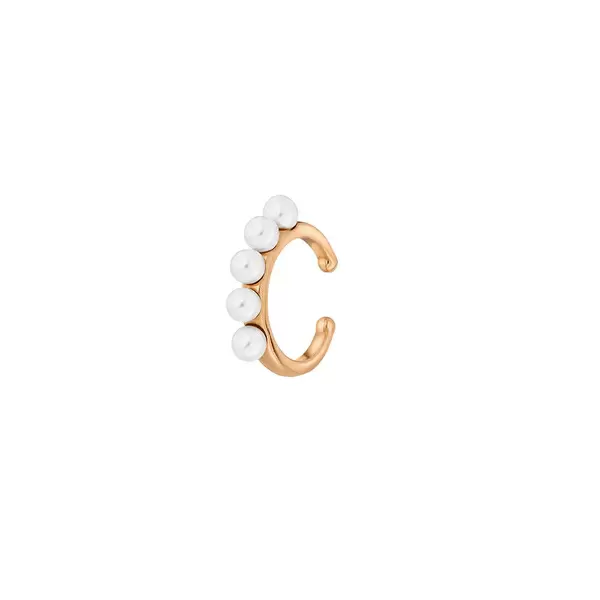 Leaf Jewelry Earcuff Little Pearls, 18 K Rosegold vergoldet Cyber Monday