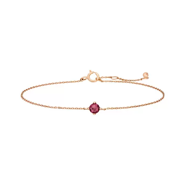Leaf Jewelry Armkette Cabochon, Rhodolite, 14 K Rosegold Online Outlet
