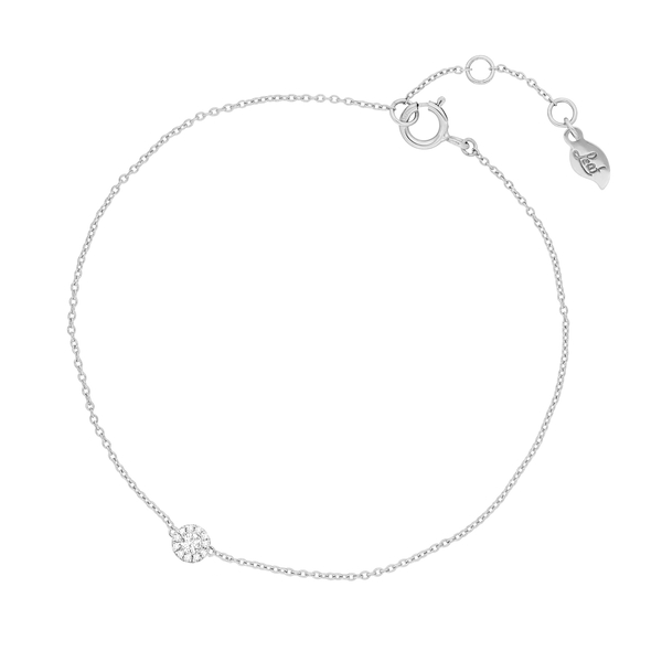 Leaf Jewelry Armkette Pavé II mit Diamanten, 18 K Weißgold Exklusive Angebote