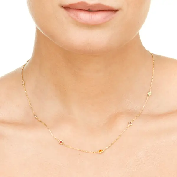 Leaf Jewelry Halskette Fine Gems, 14K Gelbgold Kauf eins, bekomm eins gratis