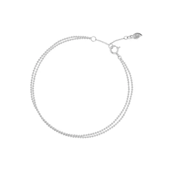 Leaf Jewelry Armkette Ball Chain Double, 14 K Weißgold Super Sparpreis