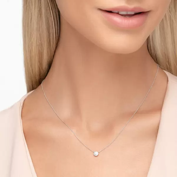 Leaf Jewelry Halskette Pavé II mit Diamanten, 18 K Weissgold Letzter Tag