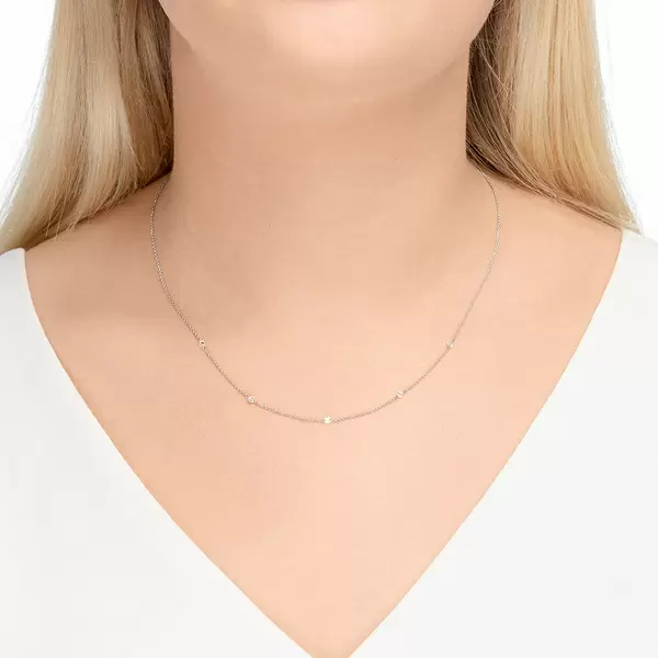 Leaf Jewelry Halskette Pure Quintruple Diamant, 18K Weißgold Bis zu 50% Rabatt