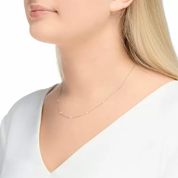 Leaf Jewelry Halskette Pure Quintruple Diamant, 18K Weißgold Bis zu 50% Rabatt