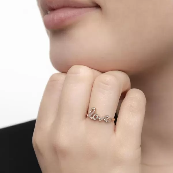 Leaf Jewelry Ring Love 18K Roségold mit Diamanten Bis zu 60% Rabatt