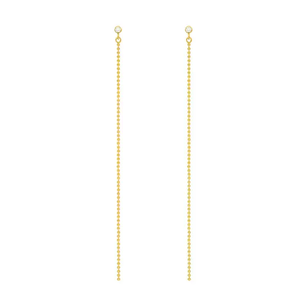 Leaf Jewelry Ohrstecker "my first diamond", ball chain, 14 K Gelbgold Sonderangebot der Fabrik