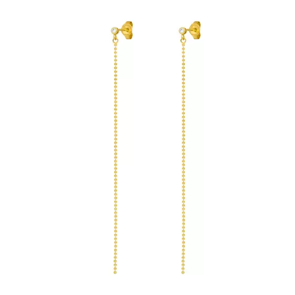 Leaf Jewelry Ohrstecker "my first diamond", ball chain, 14 K Gelbgold Sonderangebot der Fabrik