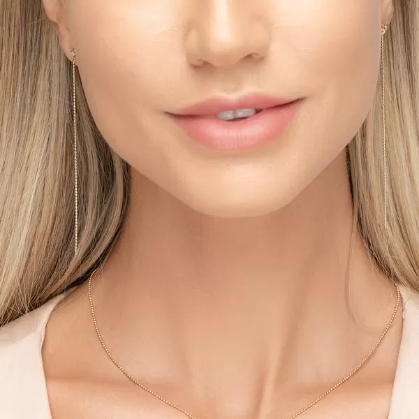 Leaf Jewelry Ohrstecker "my first diamond", ball chain, 14 K Gelbgold Sonderangebot der Fabrik