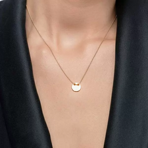 Leaf Jewelry Halskette Plate, 14 K Gelbgold Vierteljährliche Förderung