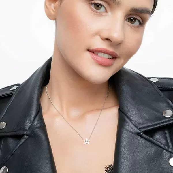 Leaf Jewelry Halskette Star, 14 K Weißgold Discount Store für neue Produkte