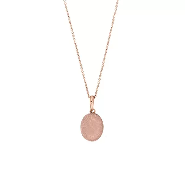Leaf Jewelry Halskette Cabochon II, 14 K Rosegold, Rosenquarz 2025