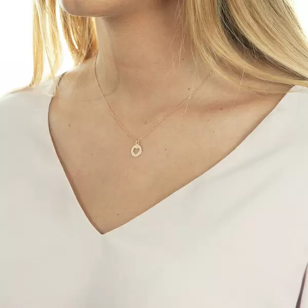 Leaf Jewelry Halskette Heart, 14 K Rosegold Online