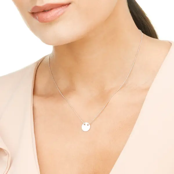 Leaf Jewelry Halskette Plate, 14 K Weißgold Auslauf