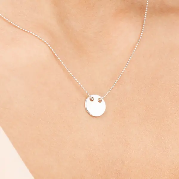 Leaf Jewelry Halskette Plate, 14 K Weißgold Auslauf