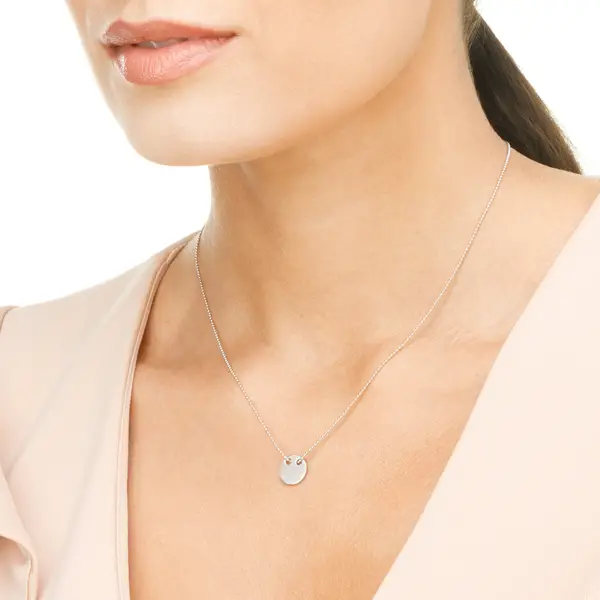 Leaf Jewelry Halskette Plate, 14 K Weißgold Auslauf
