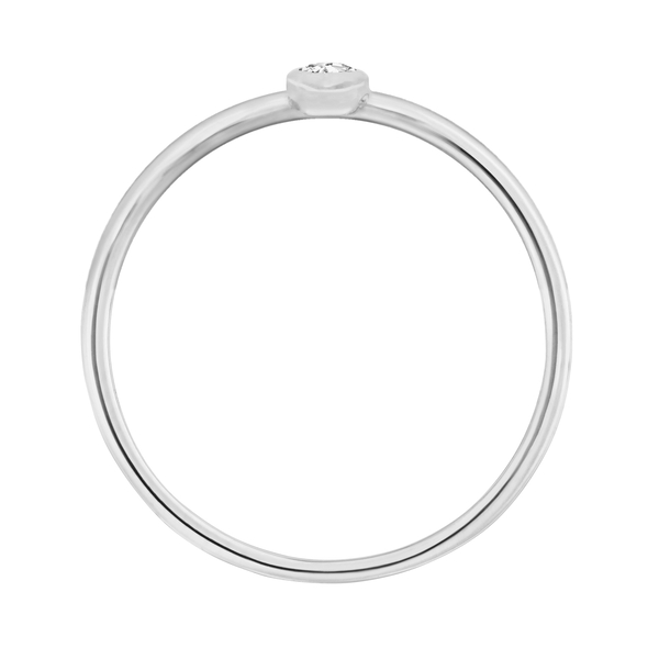 Leaf Jewelry Ring "my first diamond", 14 K Weißgold Fabrikpreis