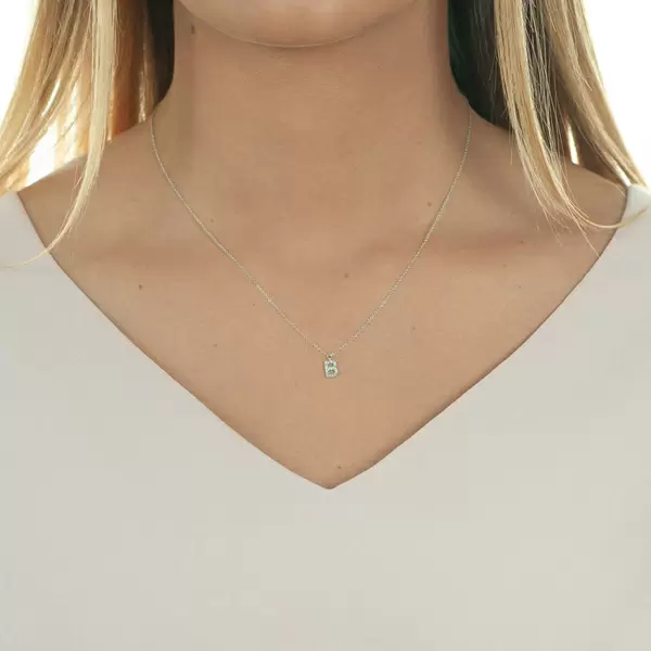 Leaf Jewelry Halskette Letter "B", 14 K Weißgold mit Diamanten Begrenztes Angebot