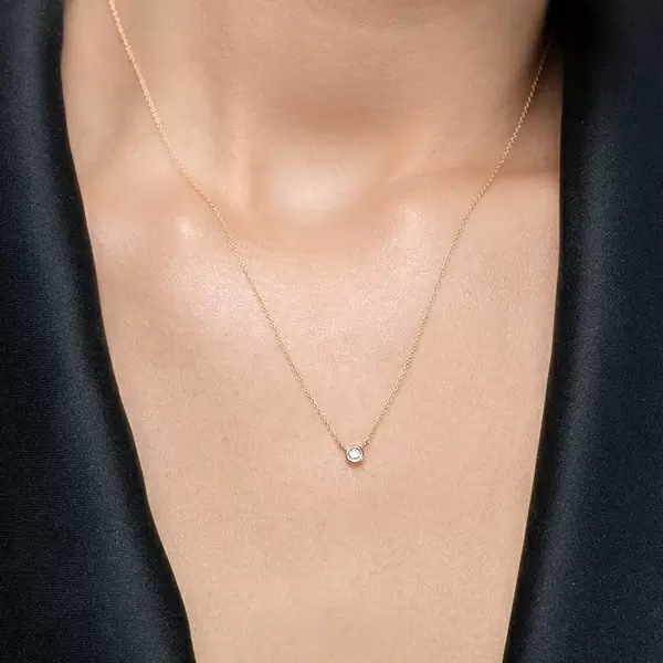 Leaf Jewelry Halskette "my first diamond", 14 K Gelbgold Saisonschlussverkauf