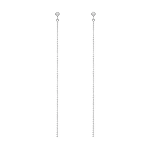 Leaf Jewelry Ohrringe Ball Chain, 14 K Weißgold Neueste Mode