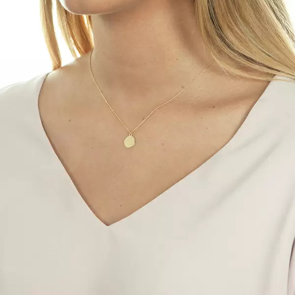 Leaf Jewelry Halskette Plate, 14 K Gelbgold Große Rabatte
