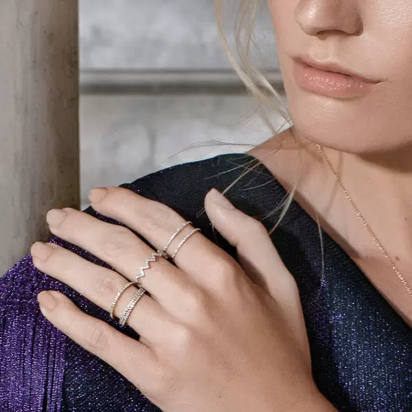 Leaf Jewelry Ring Flash mit Diamanten, 18 K Gelbgold Riesige Ersparnisse