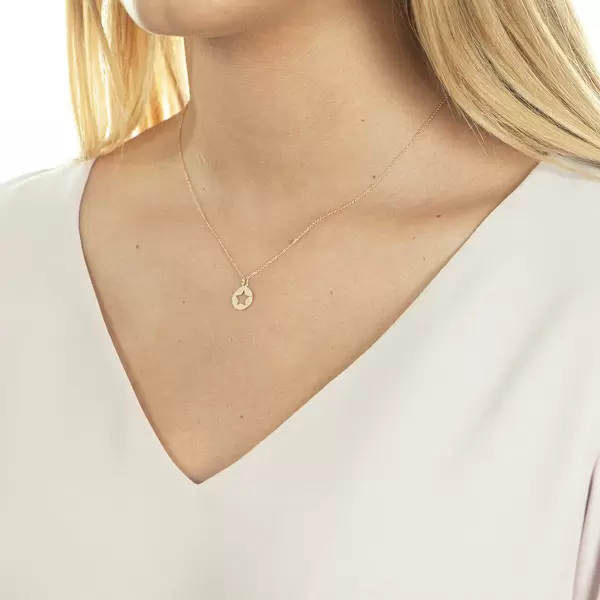 Leaf Jewelry Halskette Star, 14K Rosegold Begrenzte Freigabe