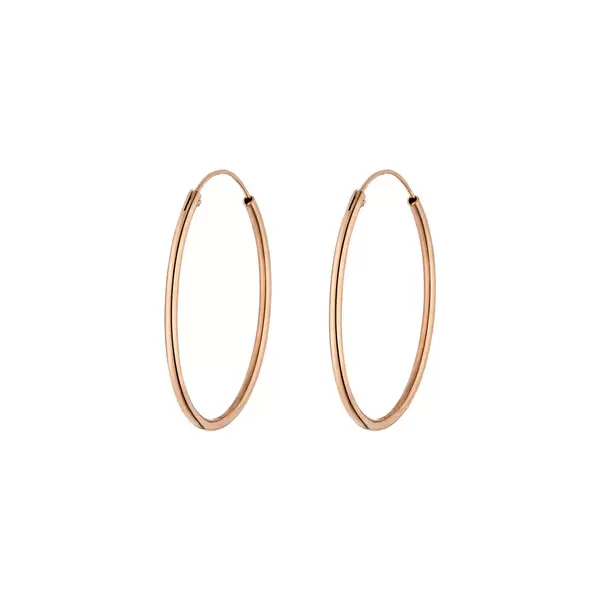 Leaf Jewelry Creole Rund L, 40mm, 14 K Rosegold Zeitbegrenzte Promotion