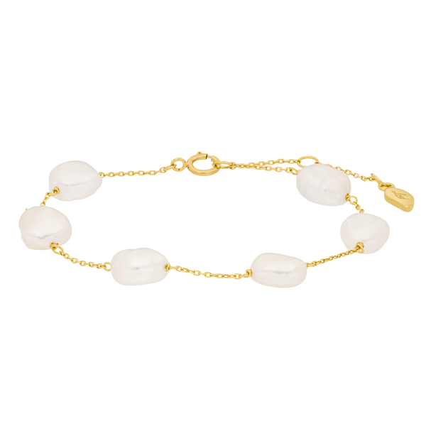 Leaf Jewelry Armkette Barock Pearls, 14K Gelbgold Nur noch ein Tag übrig