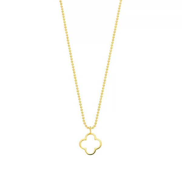 Leaf Jewelry Halskette GENTLE CLOVER, 14 K Gelbgold Kostenloser Versand international