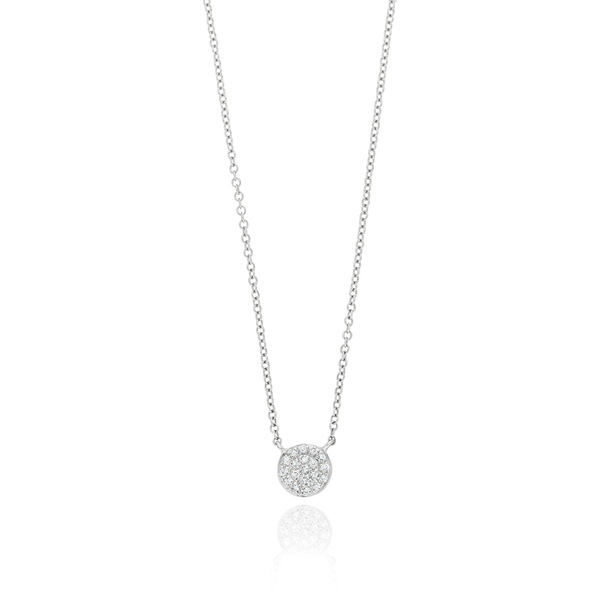 Leaf Jewelry Halskette Pavé mit Diamanten, 18 K Weissgold Speichern exportieren