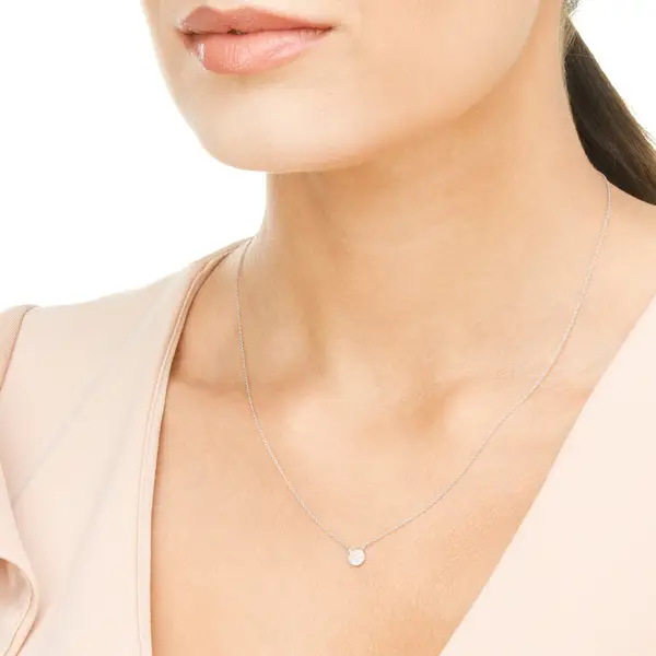 Leaf Jewelry Halskette Pavé mit Diamanten, 18 K Weissgold Speichern exportieren