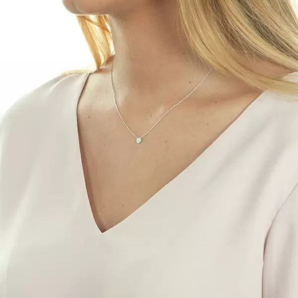 Leaf Jewelry Halskette Pavé mit Diamanten, 18 K Weissgold Speichern exportieren
