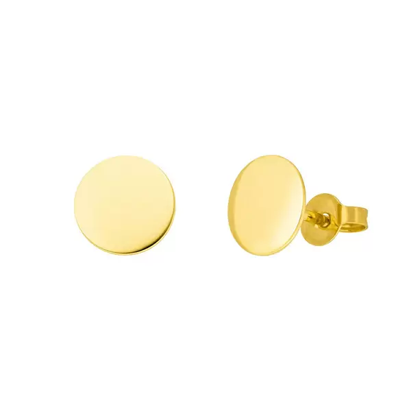 Leaf Jewelry Ohrstecker Disc 8 mm, 14 K Gelbgold Online