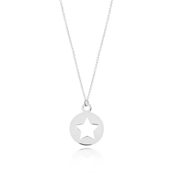 Leaf Jewelry Halskette Star, 14K Weissgold Auslauf