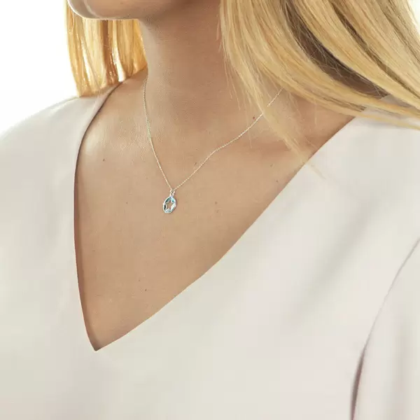 Leaf Jewelry Halskette Star, 14K Weissgold Auslauf
