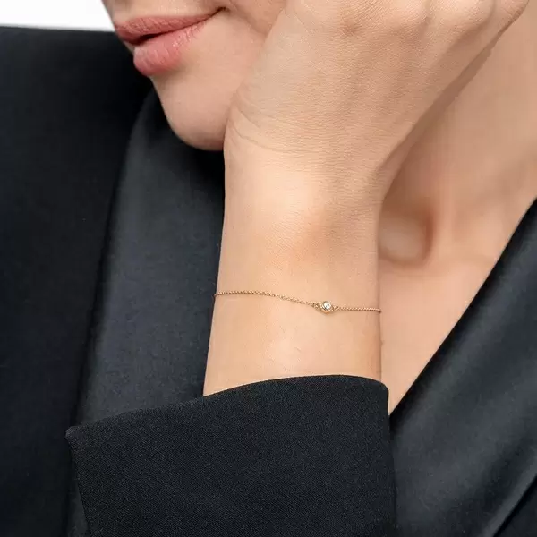Leaf Jewelry Armkette "my first diamond", 14 K Gelbgold Angebote