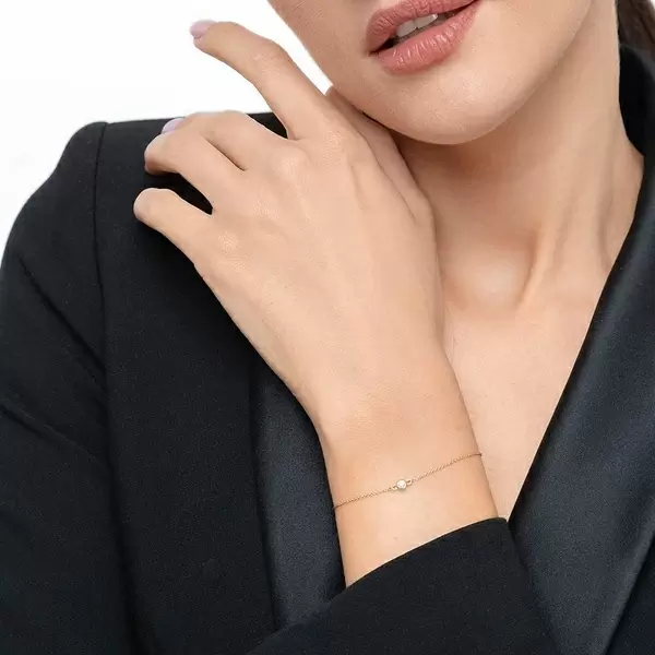 Leaf Jewelry Armkette "my first diamond", 14 K Gelbgold Angebote