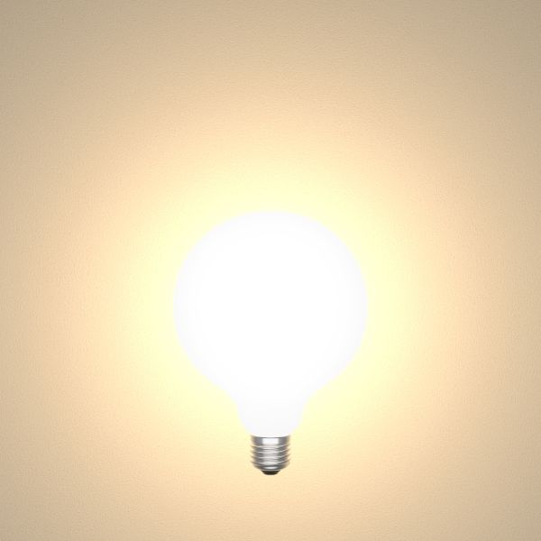 E27 LED Leuchtmittel, G125, warmweiß (2700 K), 4 W, 550lm, Milchglas extra matt Riesige Ersparnisse