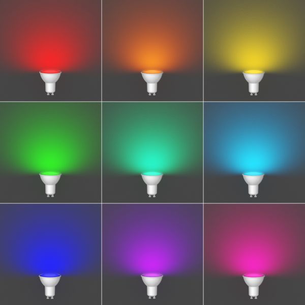 GU10 LED RGB Leuchtmittel, PAR16, warmweiß - kaltweiß (2900 - 6200 K), 5,5 W, 473lm, 103°, Smart Home, WLAN, Alexa, matt Wochenangebot