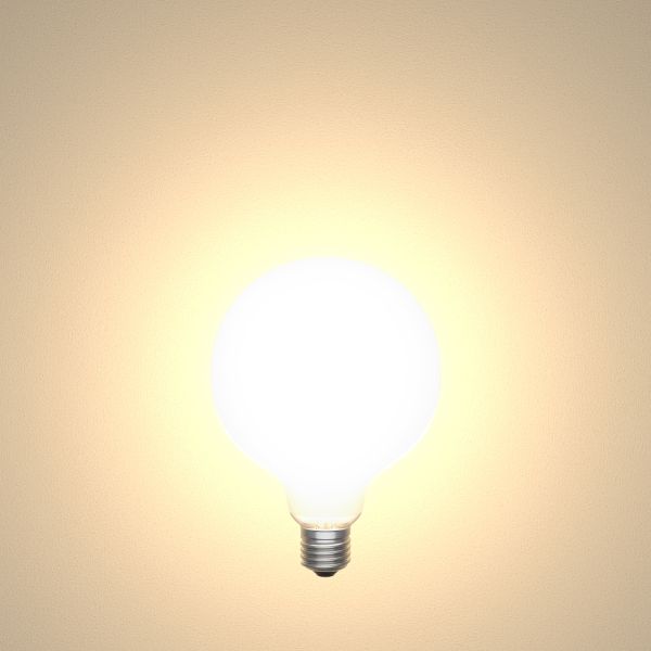 E27 LED Leuchtmittel, G125, warmweiß (2700 K), 6,2 W, 845lm, Milchglas extra matt Bis zu 55% Rabatt