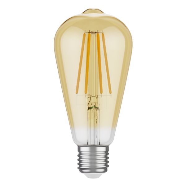 E27 LED Leuchtmittel, ST64, extra warmweiß (2500 K), 7,2 W, 814lm, 3-Stufen-Dimmer, goldfarben Im Verkauf