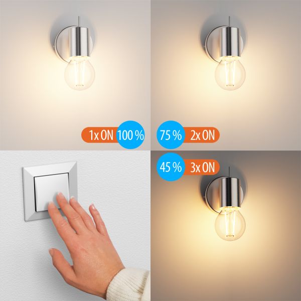 E14 LED Leuchtmittel, G45, warmweiß (2700 K), 4,5 W, 542lm, 3-Stufen-Dimmer Verkauf
