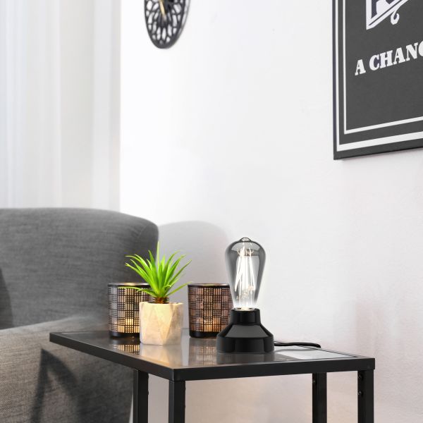 E27 LED Leuchtmittel, ST64, extra warmweiß (1800 K), 7,6 W, 240lm, Rauchglas Fabrikverkauf