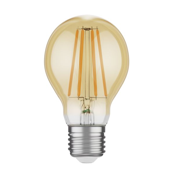 E27 LED Leuchtmittel, A60, extra warmweiß (2400 K), 7 W, 778lm, 3-Stufen-Dimmer, goldfarben Meist gekauft